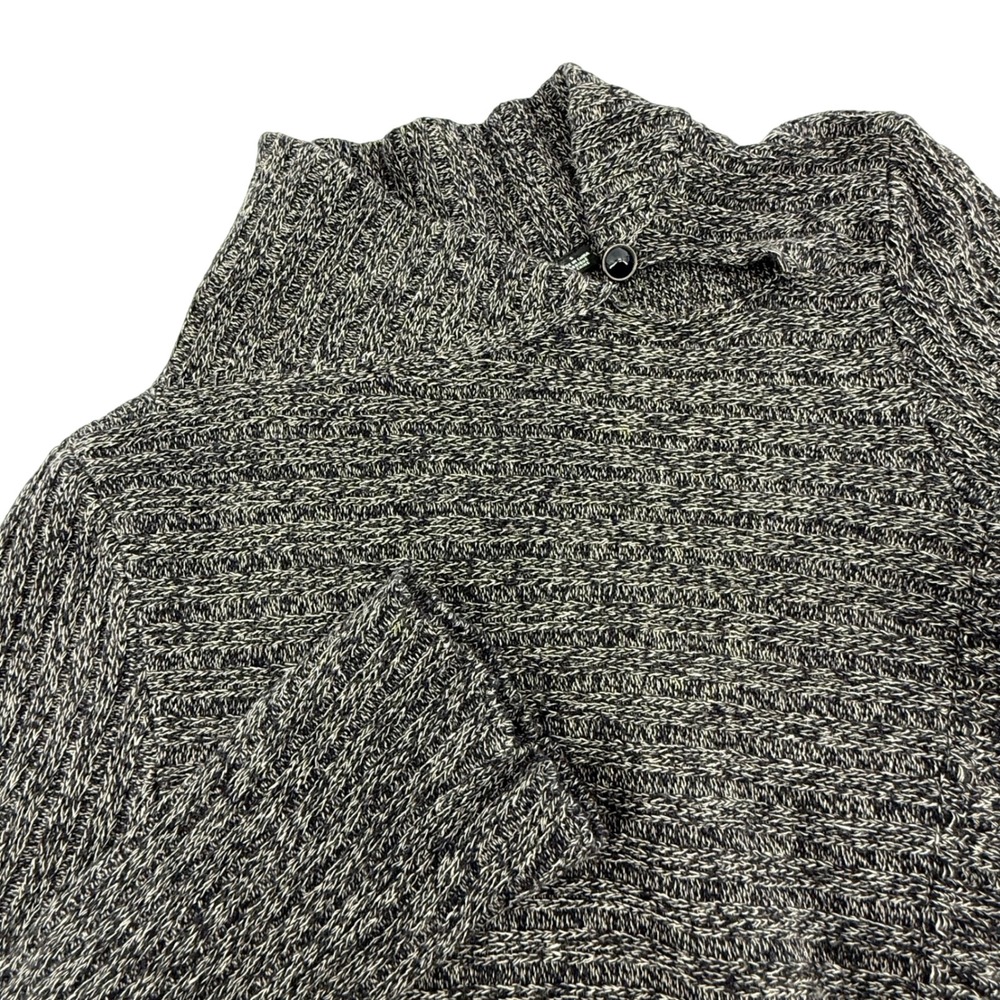 Anthropologie Knitted Knotted Knit Asymmetrical Ruffle Gray Sweater S Wool Blend